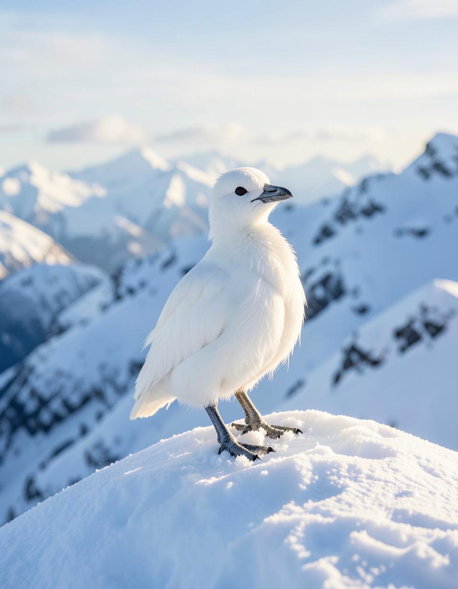 Example: a ptarmigan in snowy mountain terrain